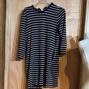 Marine Layer Black and White Long Sleeve Dress